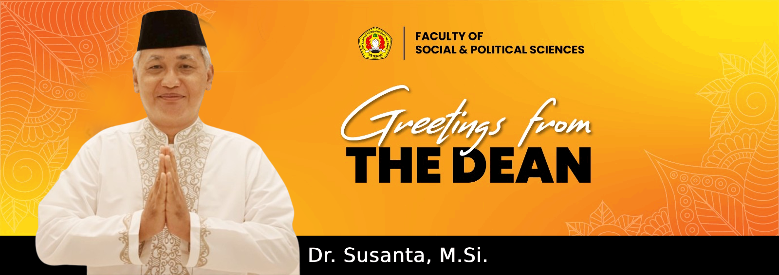 Greetings from the Dean